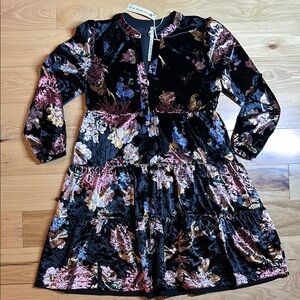 NWT Uncle Frank Velvet Floral Oversized Boho Dress | Size Small